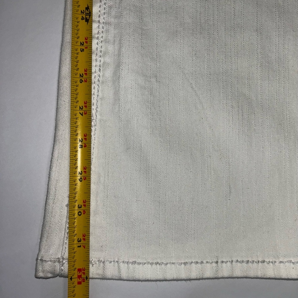 NWT Seven7 Jeans‎ Womens Size 12 White Bootcut Flap Pocket Distressed Boho Chic - Picture 4 of 8